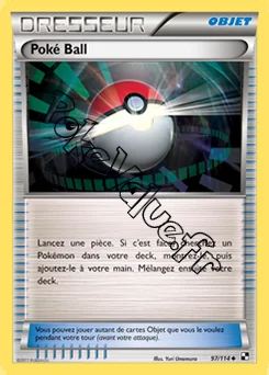 Carte Pokémon Poké Ball n°97 de la série Noir et Blanc