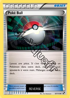 Carte Pokémon Poké Ball Reverse n°97 de la série Noir et Blanc