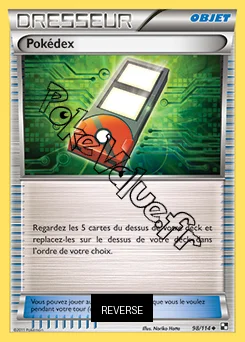 Carte Pokémon Pokédex Reverse n°98 de la série Noir et Blanc