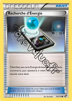 Carte Pokémon Recherche d’Énergie n°93 de la série Noir et Blanc