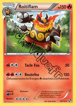 Carte Pokémon Roitiflam n°19 de la série Noir et Blanc
