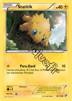 Carte Pokémon Statitik  n°44 de la série Noir et Blanc