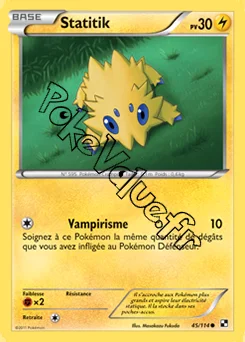 Carte Pokémon Statitik n°45 de la série Noir et Blanc
