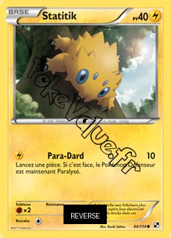 Carte Pokémon Statitik  Reverse n°44 de la série Noir et Blanc