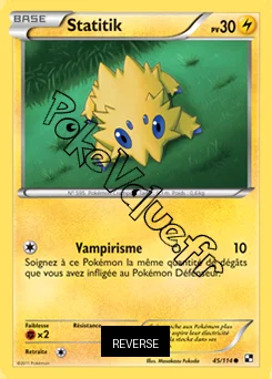 Carte Pokémon Statitik Reverse n°45 de la série Noir et Blanc
