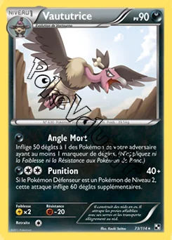 Carte Pokémon Vaututrice n°73 de la série Noir et Blanc