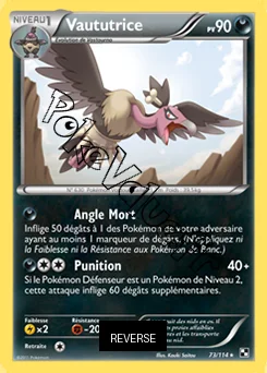 Carte Pokémon Vaututrice Reverse n°73 de la série Noir et Blanc