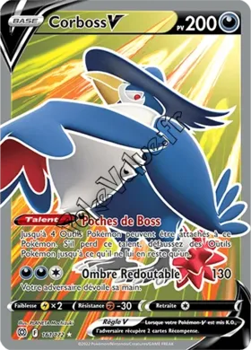 Carte Pokémon Corboss V  n°161 de la série Stars Étincelantes