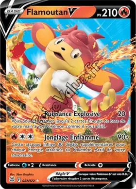 Carte Pokémon Flamoutan V  n°027 de la série Stars Étincelantes
