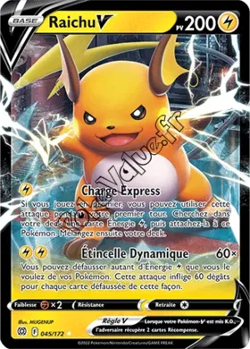 Carte Pokémon Raichu V  n°045 de la série Stars Étincelantes