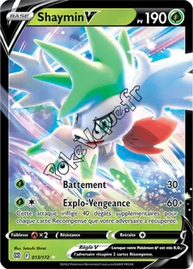 Carte Pokémon Shaymin V  n°013 de la série Stars Étincelantes