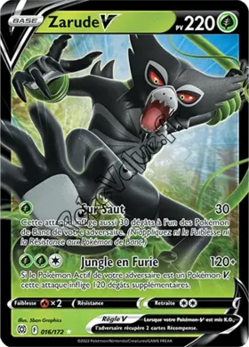 Carte Pokémon Zarude V  n°016 de la série Stars Étincelantes
