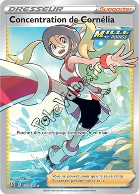 Carte Pokémon Concentration de Cornélia n°160 de la série Styles de Combat