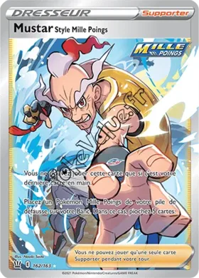 Carte Pokémon Mustar Style Mille Poings n°162 de la série Styles de Combat