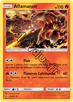 Carte Pokémon Aflamanoir n°24 de la série Ombres Ardentes
