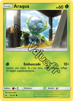 Carte Pokémon Araqua  n°14 de la série Ombres Ardentes
