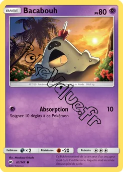 Carte Pokémon Bacabouh  n°61 de la série Ombres Ardentes