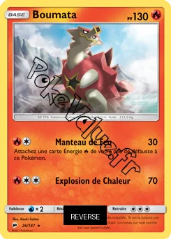 Carte Pokémon Boumata Reverse n°26 de la série Ombres Ardentes