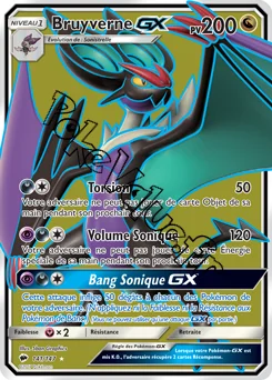 Carte Pokémon Bruyverne GX n°141 de la série Ombres Ardentes