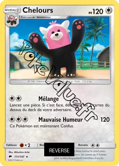Carte Pokémon Chelours Reverse n°111 de la série Ombres Ardentes