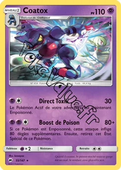 Carte Pokémon Coatox n°55 de la série Ombres Ardentes