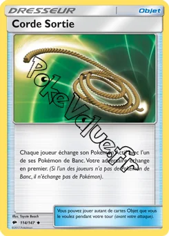 Carte Pokémon Corde Sortie n°114 de la série Ombres Ardentes