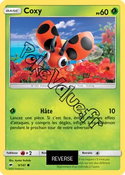 Carte Pokémon Coxy Reverse n°9 de la série Ombres Ardentes