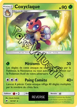 Carte Pokémon Coxyclaque Reverse n°10 de la série Ombres Ardentes