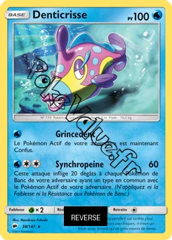 Carte Pokémon Denticrisse Reverse n°38 de la série Ombres Ardentes