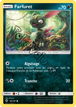 Carte Pokémon Farfuret  n°85 de la série Ombres Ardentes