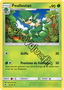 Carte Pokémon Feuiloutan  n°13 de la série Ombres Ardentes
