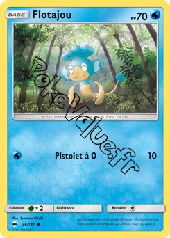 Carte Pokémon Flotajou  n°36 de la série Ombres Ardentes