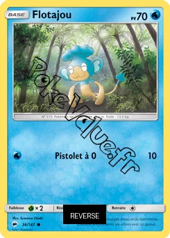Carte Pokémon Flotajou  Reverse n°36 de la série Ombres Ardentes