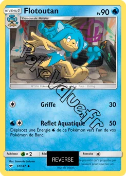 Carte Pokémon Flotoutan Reverse n°37 de la série Ombres Ardentes