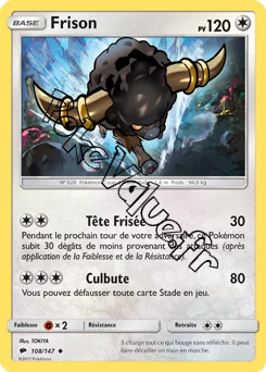 Carte Pokémon Frison n°108 de la série Ombres Ardentes
