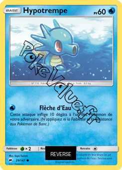 Carte Pokémon Hypotrempe Reverse n°29 de la série Ombres Ardentes
