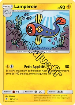 Carte Pokémon Lampéroie n°45 de la série Ombres Ardentes