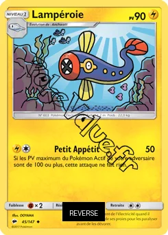 Carte Pokémon Lampéroie Reverse n°45 de la série Ombres Ardentes