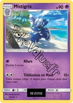 Carte Pokémon Mistigrix Reverse n°60 de la série Ombres Ardentes