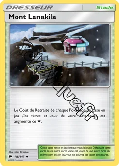 Carte Pokémon Mont Lanakila n°118 de la série Ombres Ardentes