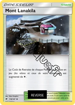 Carte Pokémon Mont Lanakila Reverse n°118 de la série Ombres Ardentes