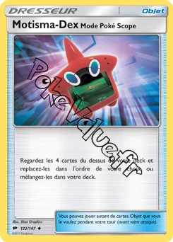 Carte Pokémon Motisma Dex – Mode Poké Scope n°122 de la série Ombres Ardentes