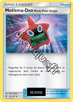 Carte Pokémon Motisma Dex – Mode Poké Scope Reverse n°122 de la série Ombres Ardentes