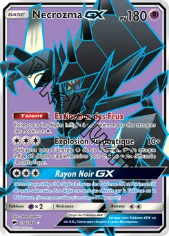 Carte Pokémon Necrozma GX  n°134 de la série Ombres Ardentes