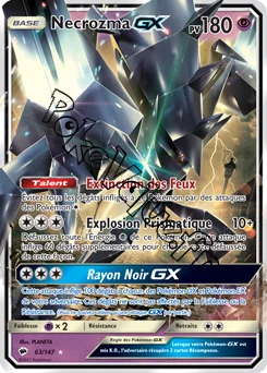 Carte Pokémon Necrozma GX  n°63 de la série Ombres Ardentes