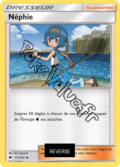 Carte Pokémon Néphie Reverse n°117 de la série Ombres Ardentes