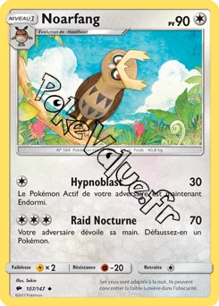 Carte Pokémon Noarfang n°107 de la série Ombres Ardentes
