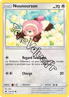 Carte Pokémon Nounourson  n°110 de la série Ombres Ardentes