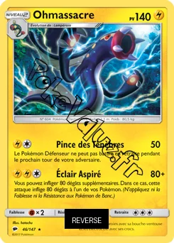 Carte Pokémon Ohmassacre Reverse n°46 de la série Ombres Ardentes