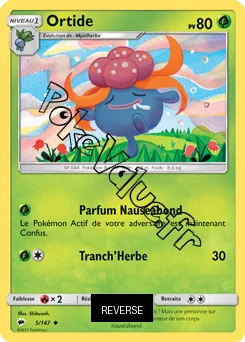 Carte Pokémon Ortide Reverse n°5 de la série Ombres Ardentes